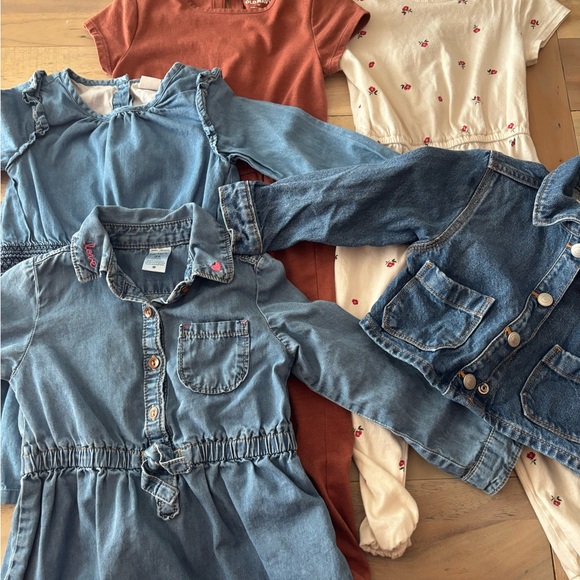Denim and Rust Kids Clothing Set - Picture 1 of 6